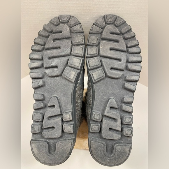 NIB Sz 10 Globalwin Grey Mid-Calf Winter Fur-Lined Lace-Up & Side Zip-Up Boots - Picture 12 of 14